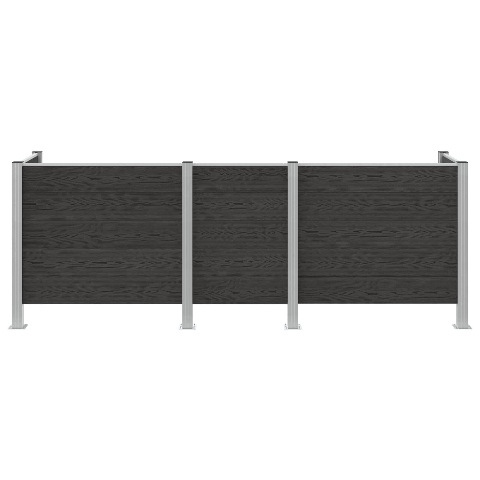 Affaldsbeholderhegn Grå 315 x 85 x 115 cm Aluminium og WPC