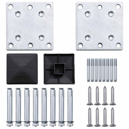 Hegnssæt 8 pcs 1391 x 186 cm WPC og Aluminium Brun