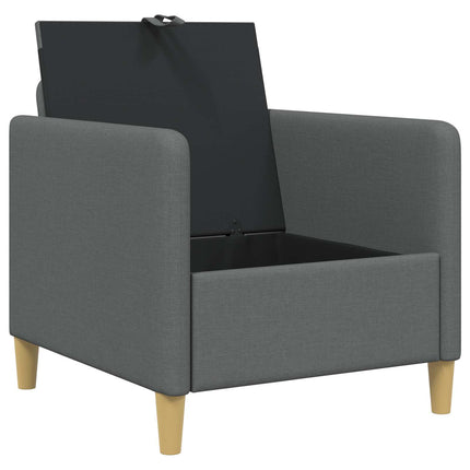 Sofa med opbevaring Mørkegrå 72 x 78 x 87 cm Polyester