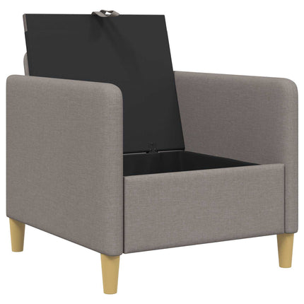 Sofa med opbevaring Gråbrun 72 x 78 x 87 cm Polyester