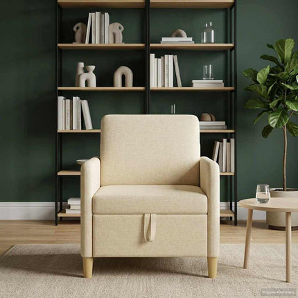 Sofa med opbevaring Cremefarvet 72 x 78 x 87 cm Polyester
