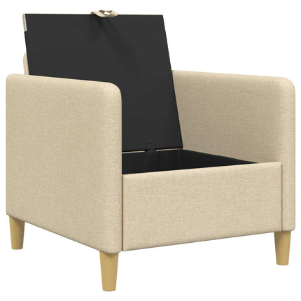 Sofa med opbevaring Cremefarvet 72 x 78 x 87 cm Polyester