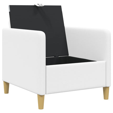 Sofa med opbevaring Hvid 72 x 78 x 87 cm Polyester