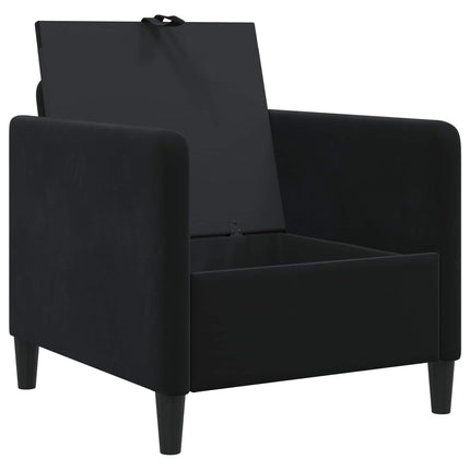 Sofa med opbevaring Sort 72 x 78 x 87 cm Polyester