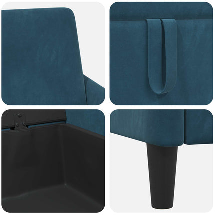 Sofa med opbevaring Blå 72 x 78 x 87 cm Polyester