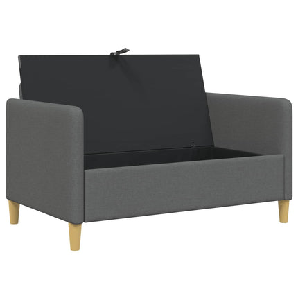 Sofa med opbevaring Mørkegrå 122 x 78 x 87 cm Polyester