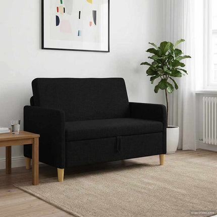 Sofa med opbevaring Sort 122 x 78 x 87 cm Polyester