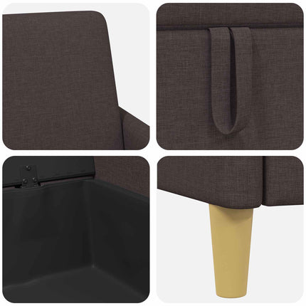 Sofa med opbevaring Mørk Brun 122 x 78 x 87 cm Polyester