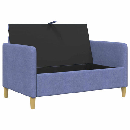 Sofa med opbevaring Jeans blå 122 x 78 x 87 cm Polyester