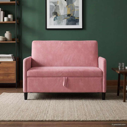 Sofa med opbevaring Lyserød 122 x 78 x 87 cm Polyester