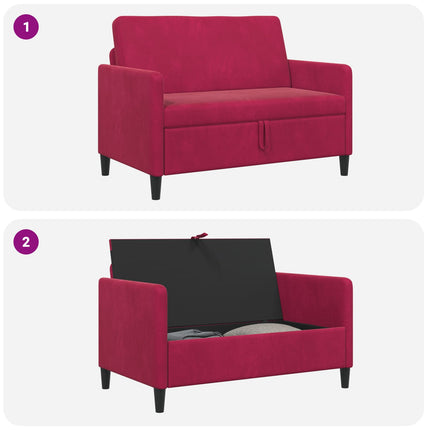 Sofa med opbevaring Vinrød 122 x 78 x 87 cm Polyester