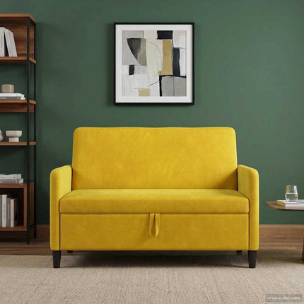 Sofa med opbevaring Gul 122 x 78 x 87 cm Polyester