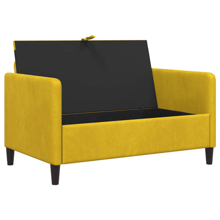 Sofa med opbevaring Gul 122 x 78 x 87 cm Polyester