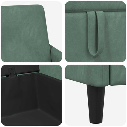 Sofa med opbevaring Havgrøn 122 x 78 x 87 cm Polyester