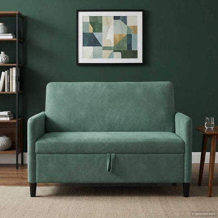 Sofa med opbevaring Havgrøn 122 x 78 x 87 cm Polyester