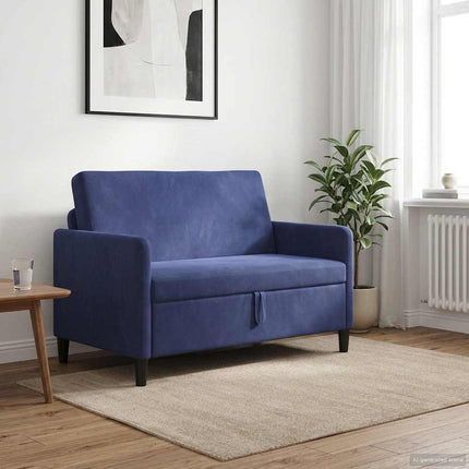 Sofa med opbevaring Politi blå 122 x 78 x 87 cm Polyester