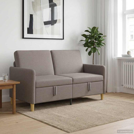 Sofa med opbevaring Gråbrun 152 x 78 x 87 cm Polyester