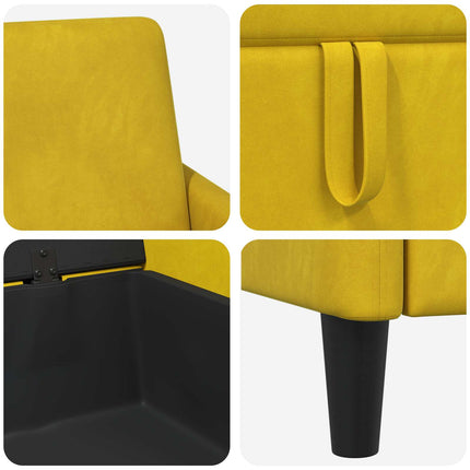 Sofa med opbevaring Gul 152 x 78 x 87 cm Polyester