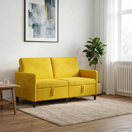Sofa med opbevaring Gul 152 x 78 x 87 cm Polyester