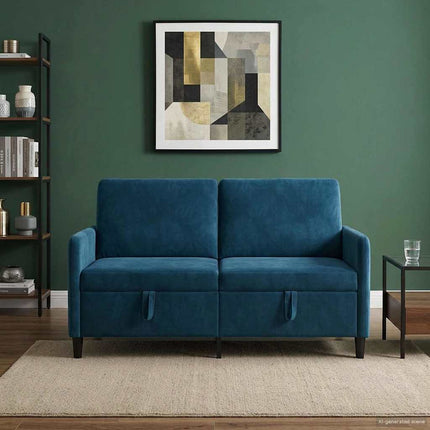 Sofa med opbevaring Blå 152 x 78 x 87 cm Polyester