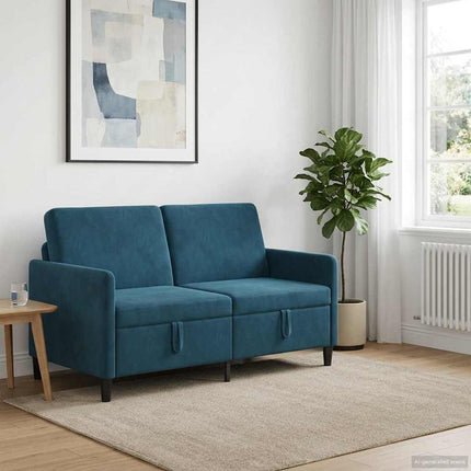 Sofa med opbevaring Blå 152 x 78 x 87 cm Polyester