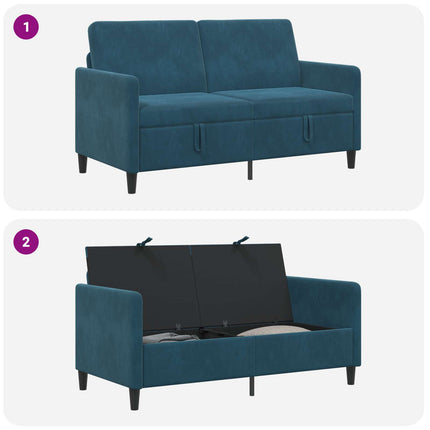 Sofa med opbevaring Blå 152 x 78 x 87 cm Polyester