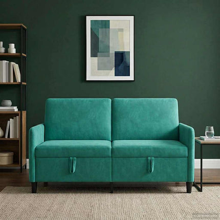 Sofa med opbevaring Turkis 152 x 78 x 87 cm Polyester