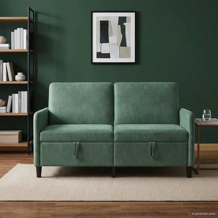 Sofa med opbevaring Havgrøn 152 x 78 x 87 cm Polyester