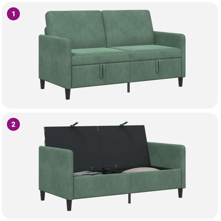 Sofa med opbevaring Havgrøn 152 x 78 x 87 cm Polyester