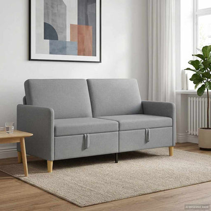 Sofa med opbevaring Lysegrå 172 x 78 x 87 cm Polyester