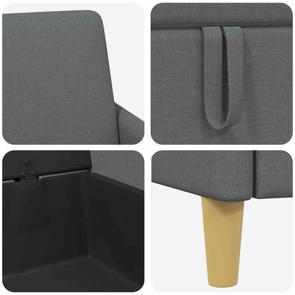Sofa med opbevaring Mørkegrå 172 x 78 x 87 cm Polyester