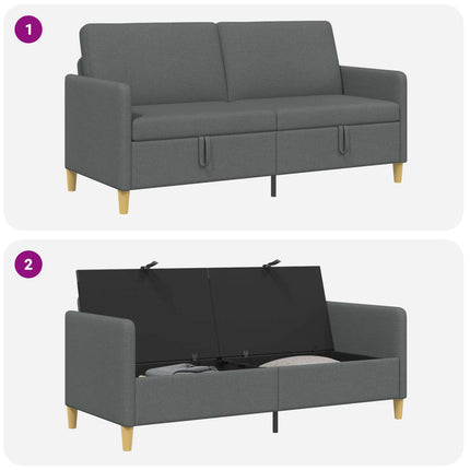 Sofa med opbevaring Mørkegrå 172 x 78 x 87 cm Polyester