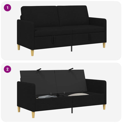 Sofa med opbevaring Sort 172 x 78 x 87 cm Polyester