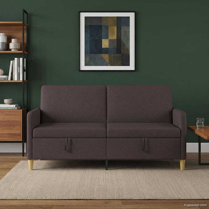 Sofa med opbevaring Mørk Brun 172 x 78 x 87 cm Polyester
