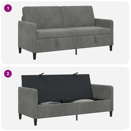 Sofa med opbevaring Mørkegrå 172 x 78 x 87 cm Polyester