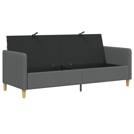 Sofa med opbevaring Mørkegrå 192 x 78 x 87 cm Polyester