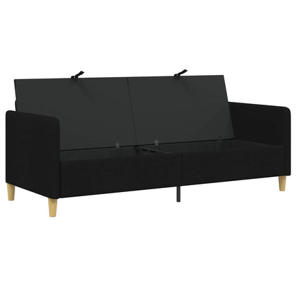 Sofa med opbevaring Sort 192 x 78 x 87 cm Polyester