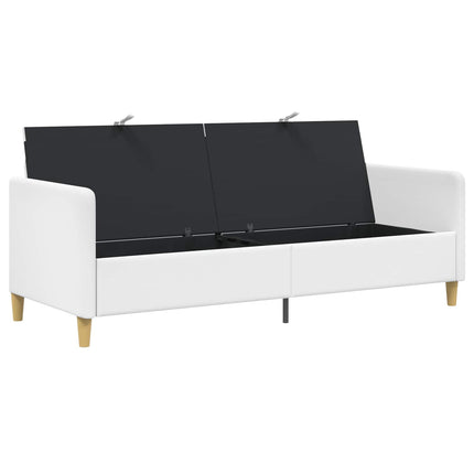 Sofa med opbevaring Hvid 192 x 78 x 87 cm Polyester