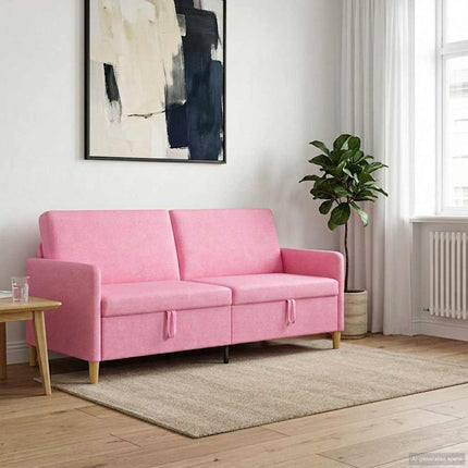 Sofa med opbevaring Lyserød 192 x 78 x 87 cm Polyester