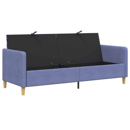 Sofa med opbevaring Jeans blå 192 x 78 x 87 cm Polyester