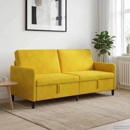 Sofa med opbevaring Gul 192 x 78 x 87 cm Polyester