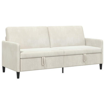 Sofa med opbevaring Cremefarvet 192 x 78 x 87 cm Polyester