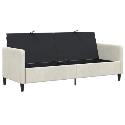 Sofa med opbevaring Cremefarvet 192 x 78 x 87 cm Polyester