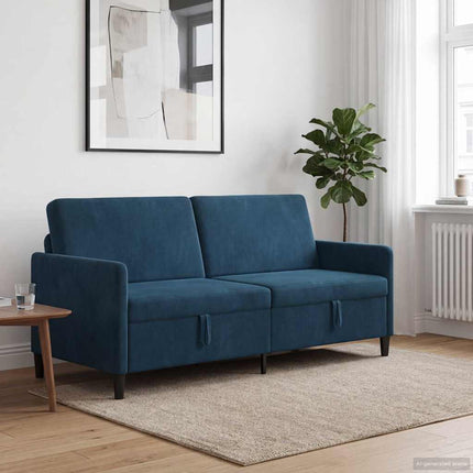 Sofa med opbevaring Blå 192 x 78 x 87 cm Polyester