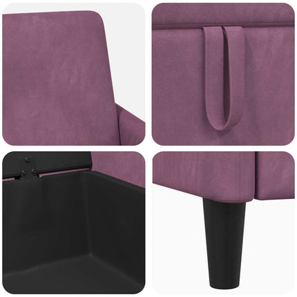 Sofa med opbevaring Lilla 192 x 78 x 87 cm Polyester