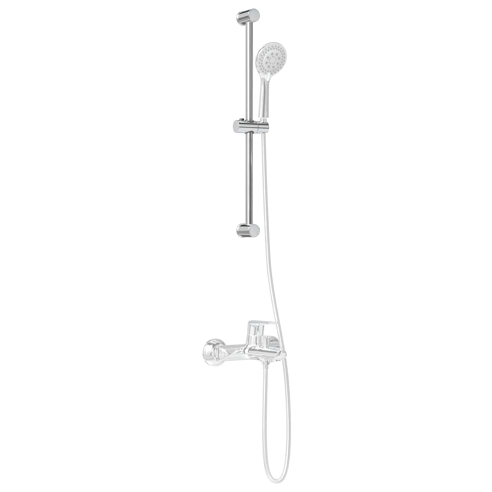 Brusehovedholder i rustfrit stål - krom, 71 cm