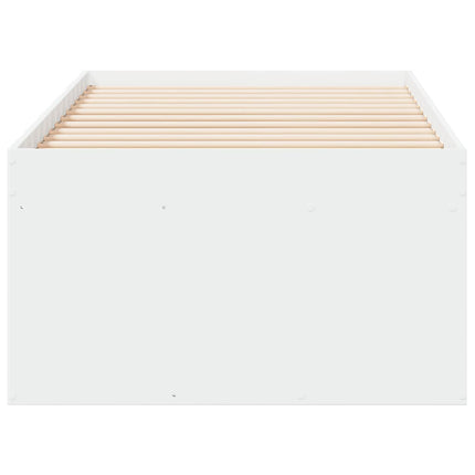 Sengestel med opbevaring Hvid 80 x 200 cm Konstrueret træ