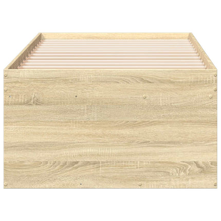 Sengestel med opbevaring Sonoma-eg 80 x 200 cm Konstrueret træ