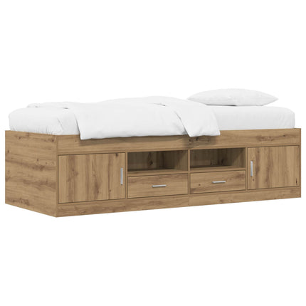 Sengestel med opbevaring Artisan-eg 80 x 200 cm Konstrueret træ