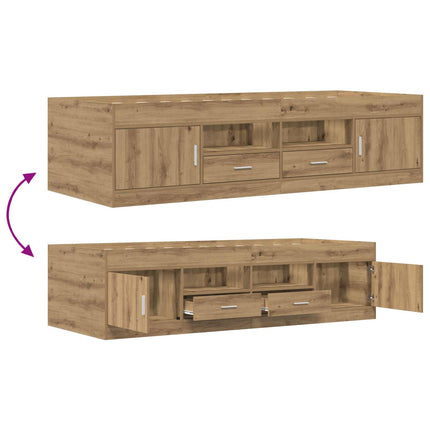 Sengestel med opbevaring Artisan-eg 80 x 200 cm Konstrueret træ